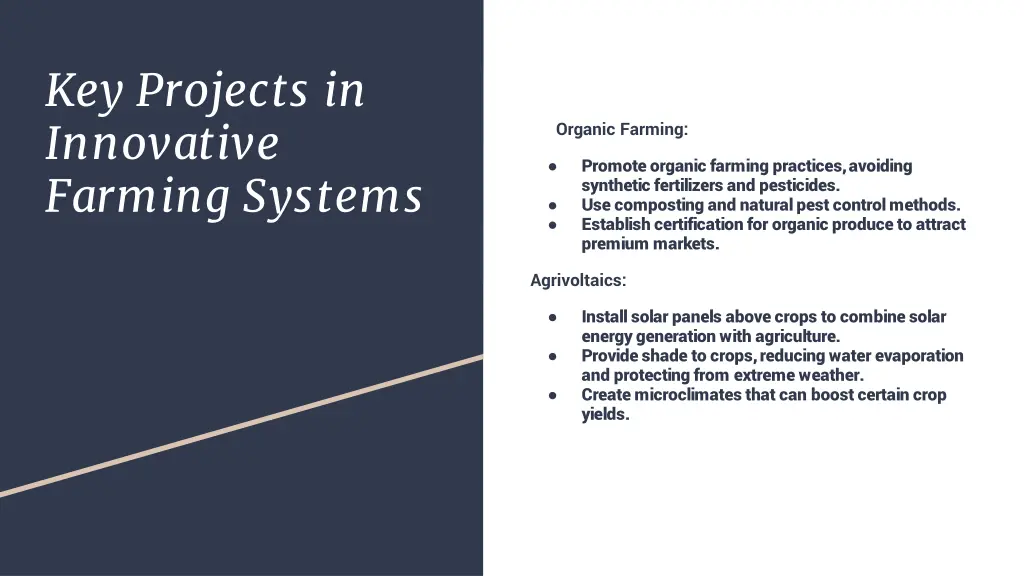 key projects in innovative farming systems 2