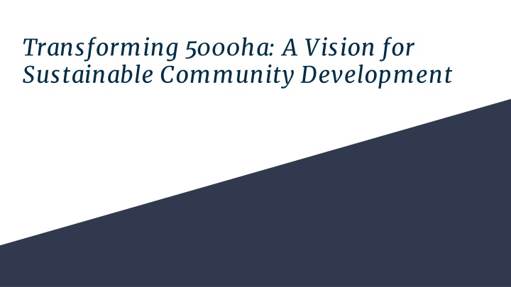 transforming 5000ha a vision for sustainable