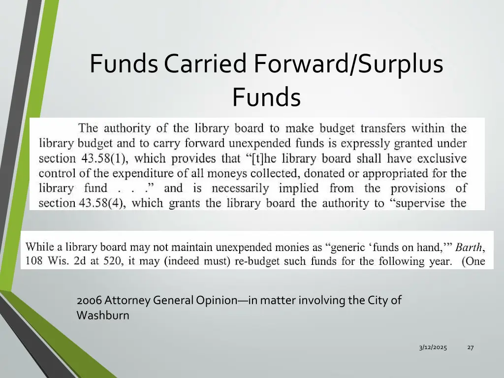 funds carried forward surplus funds