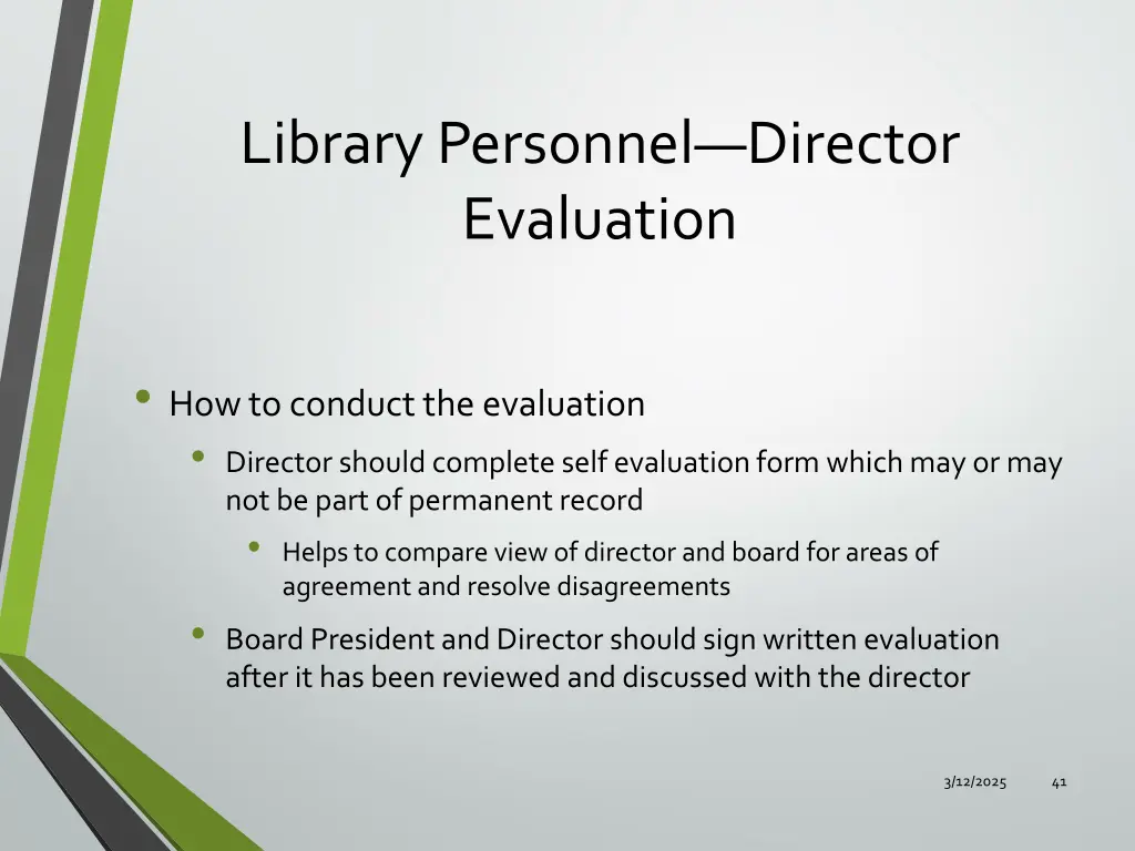 library personnel director evaluation 3
