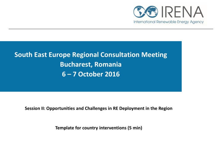 south east europe regional consultation meeting