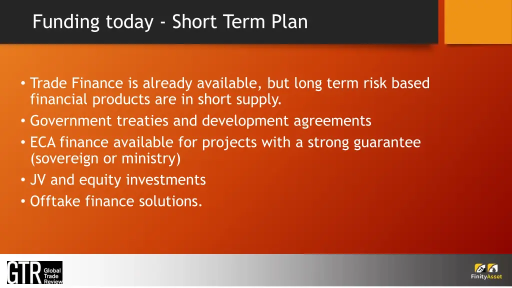 funding today short term plan