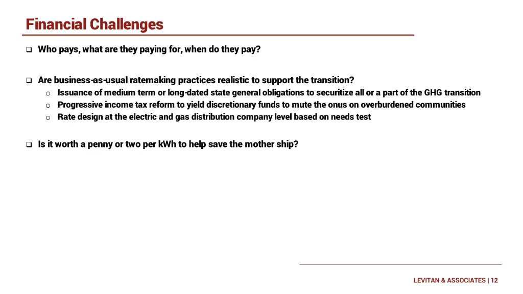 financial challenges