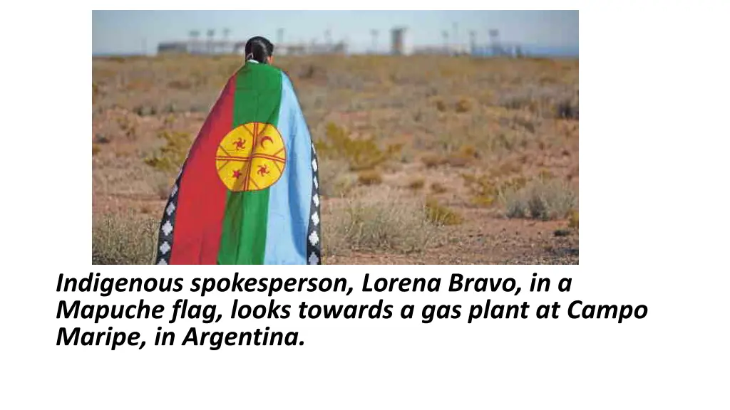 indigenous spokesperson lorena bravo in a mapuche