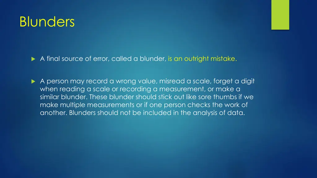 blunders