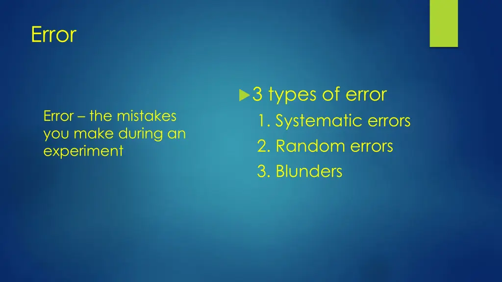 error
