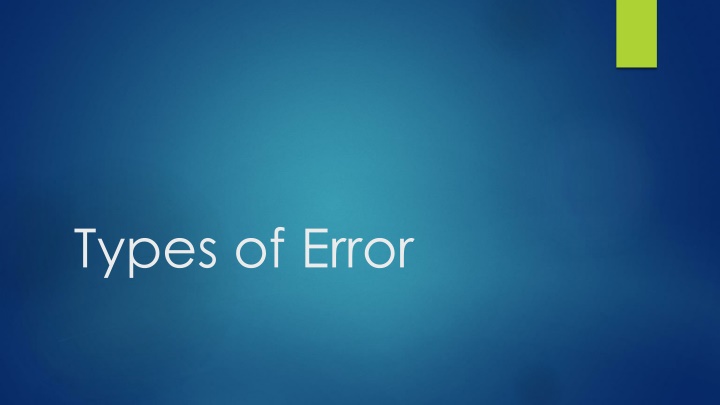types of error