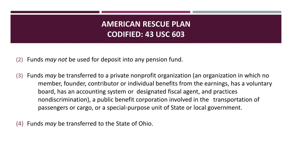 american rescue plan codified 43 usc 603 1