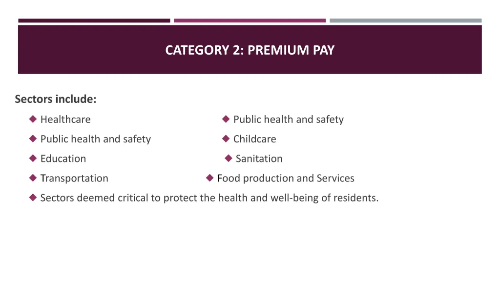 category 2 premium pay 2