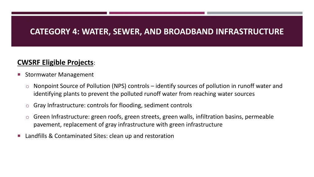 category 4 water sewer and broadband 3