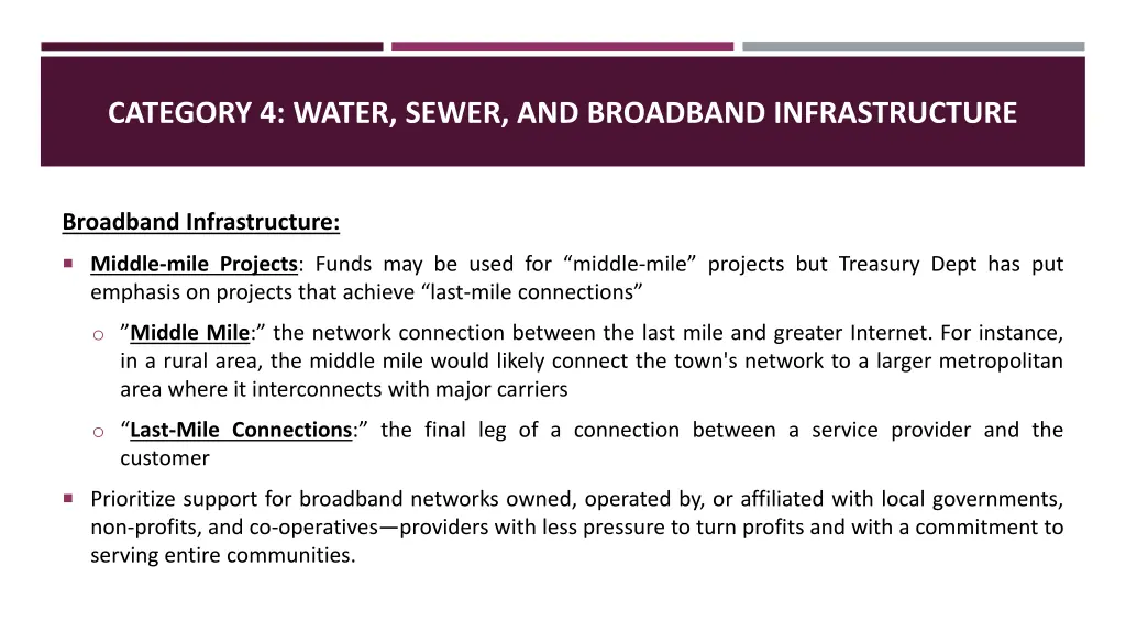 category 4 water sewer and broadband 7
