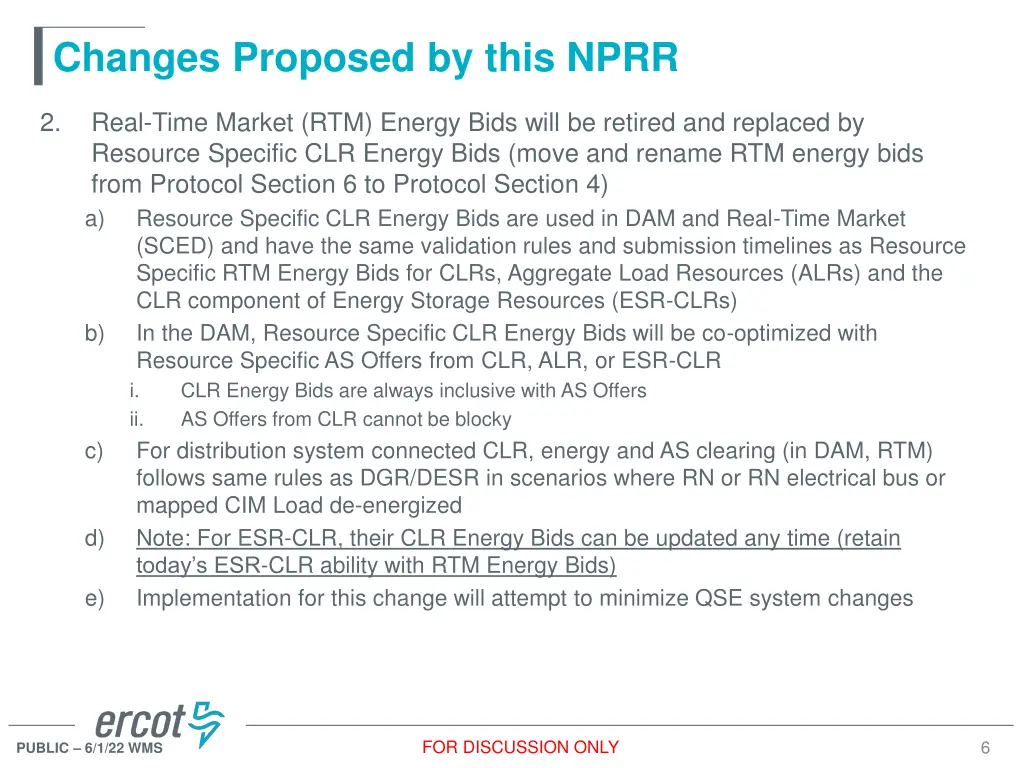 changes proposed by this nprr 1