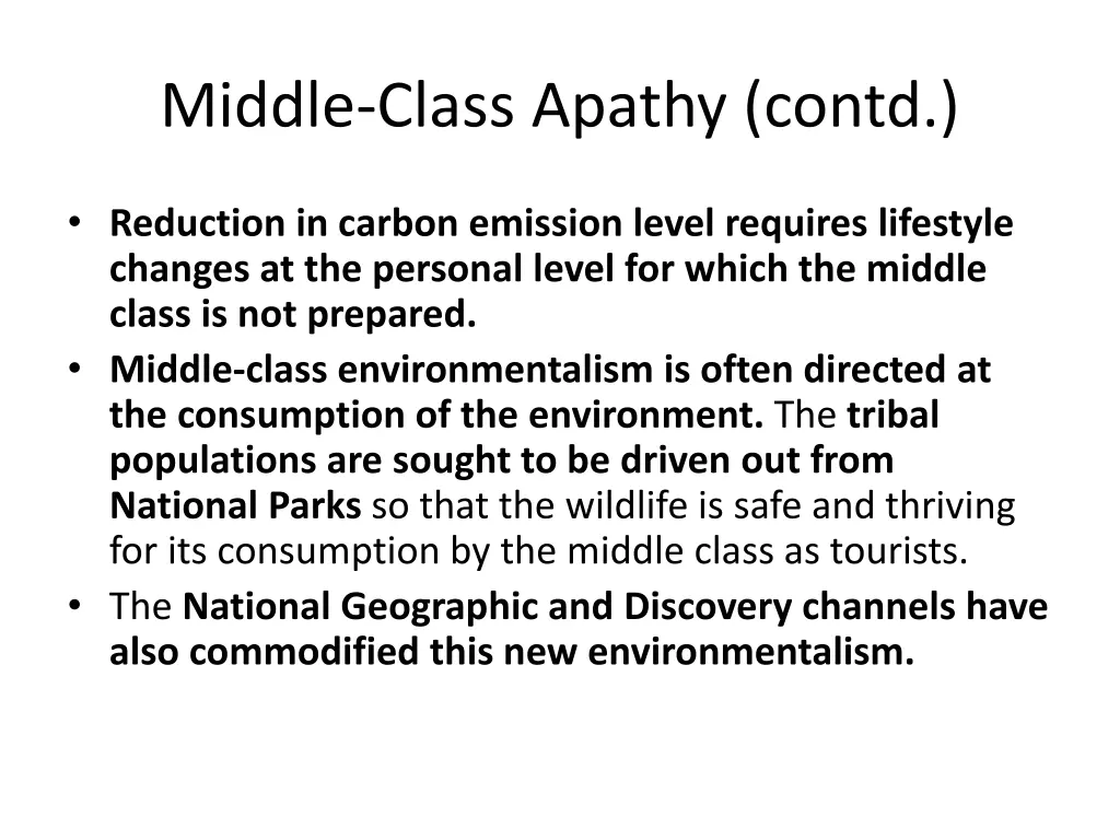 middle class apathy contd