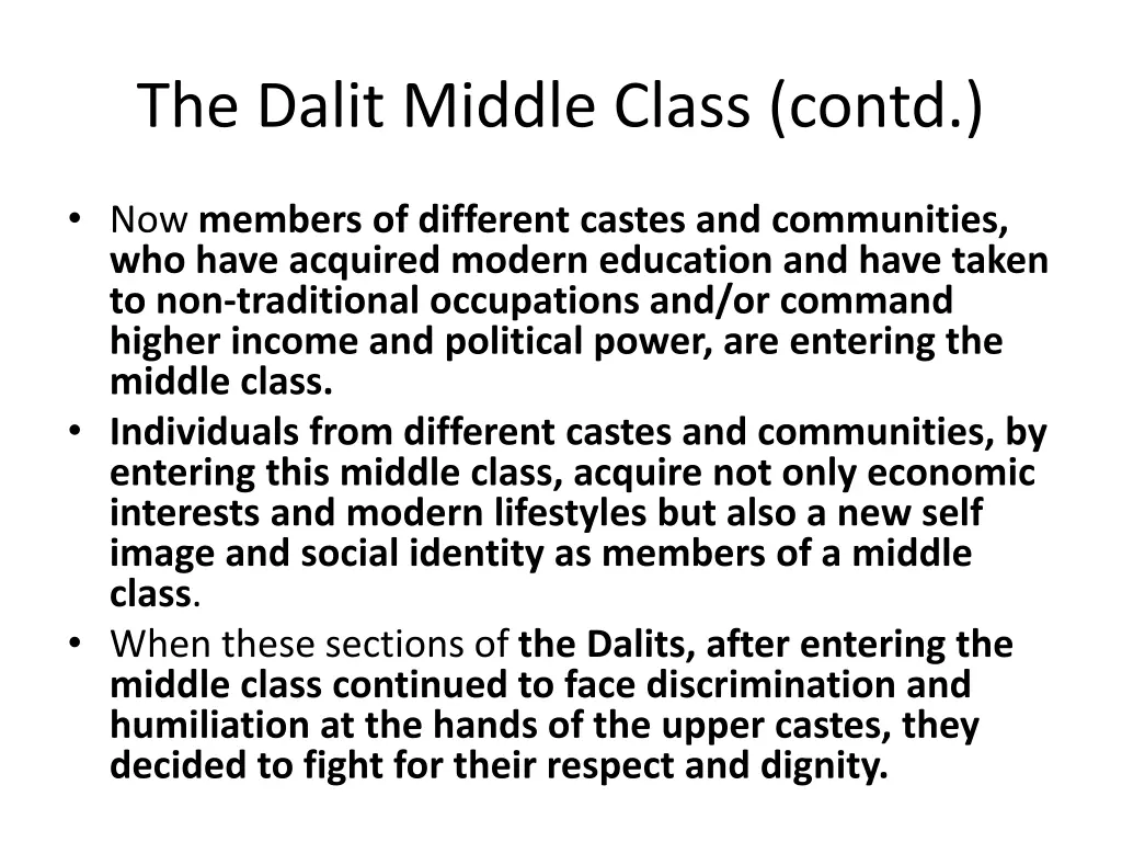 the dalit middle class contd 1
