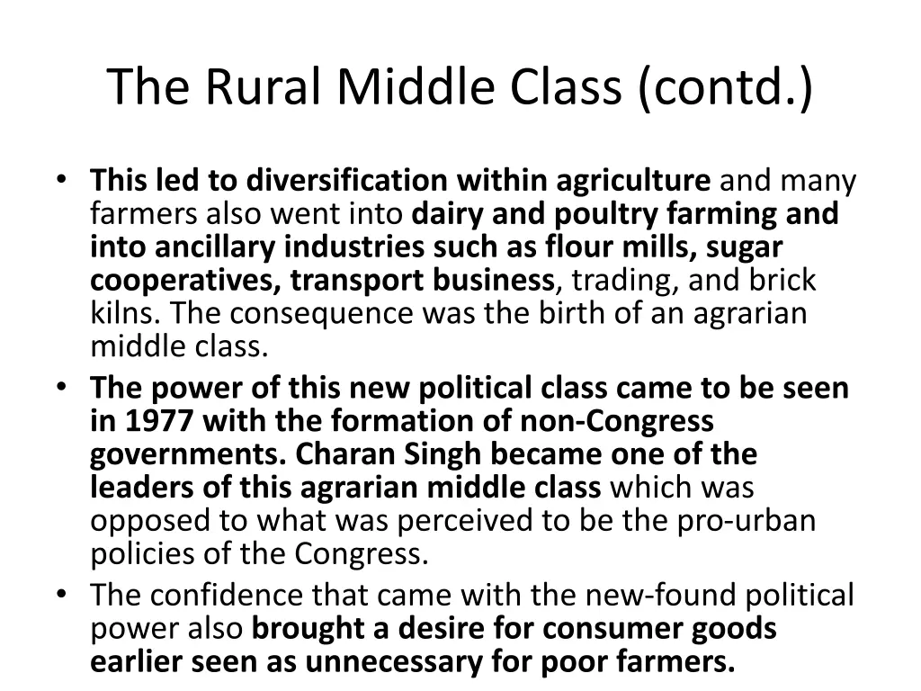 the rural middle class contd 1