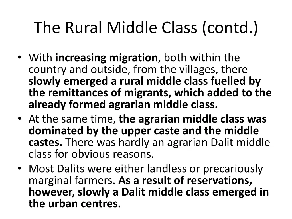 the rural middle class contd 2