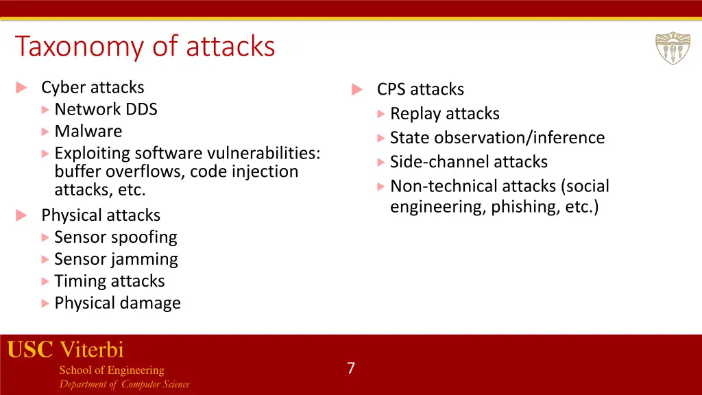 taxonomy of attacks