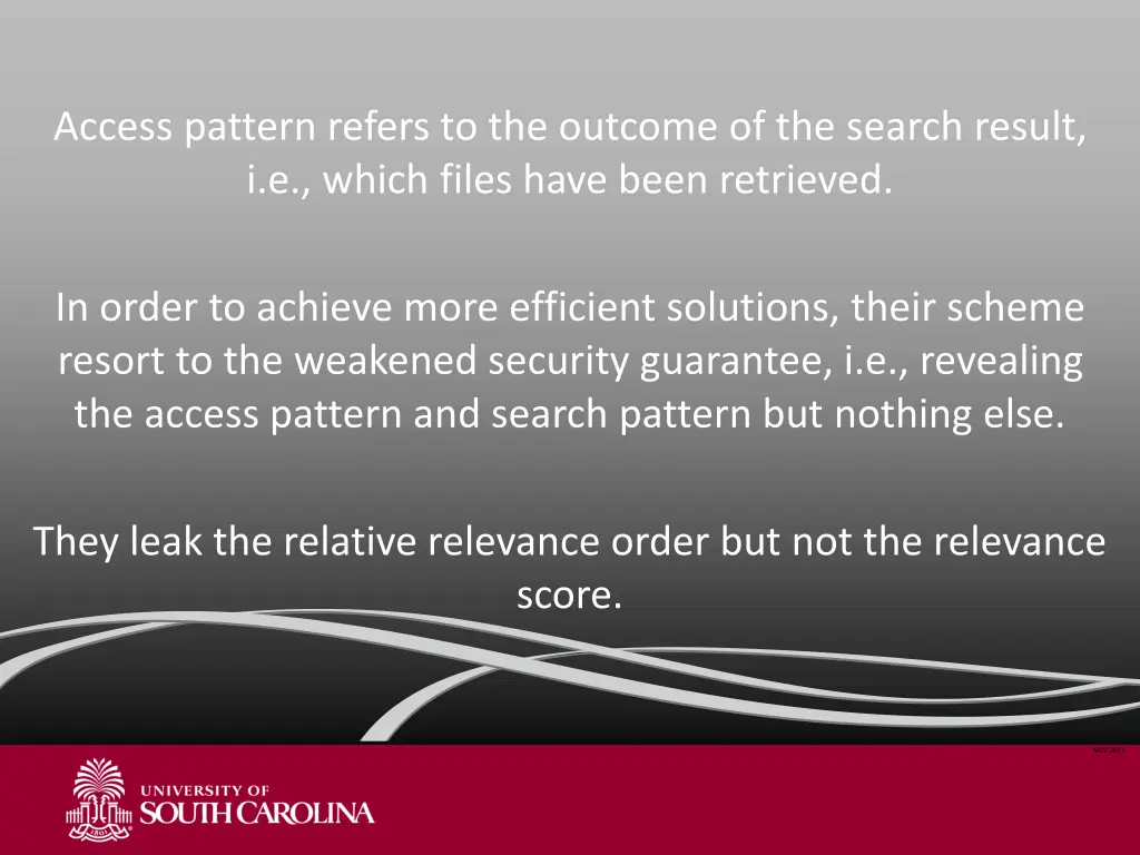 access pattern refers to the outcome