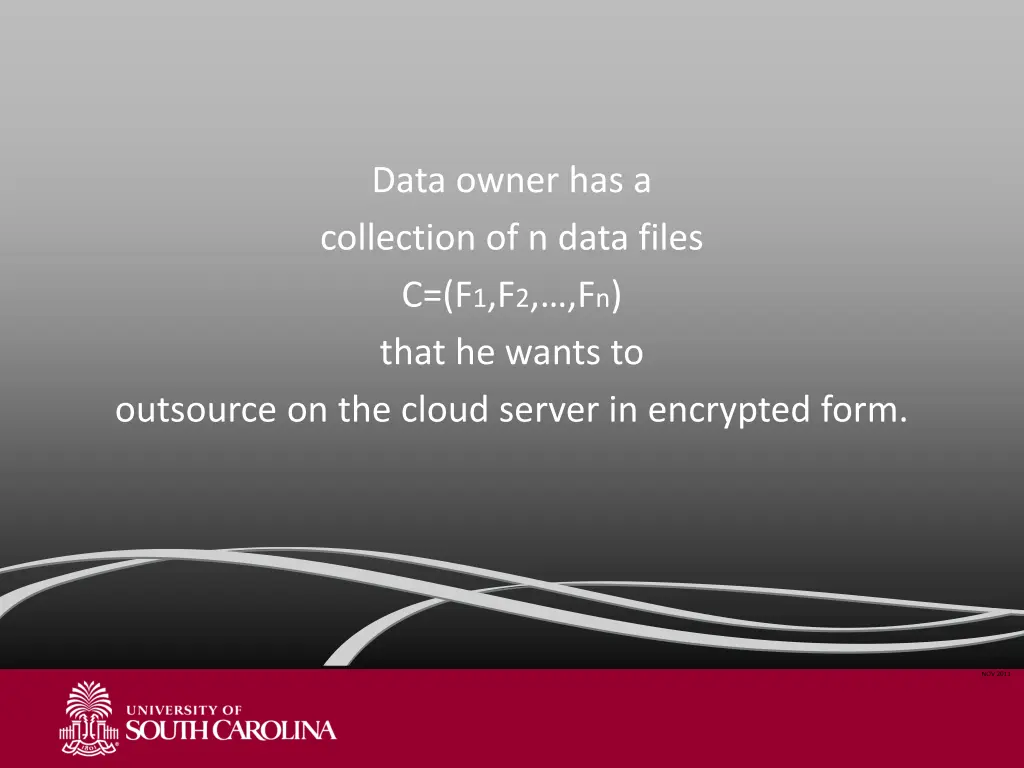data owner has a collection of n data files