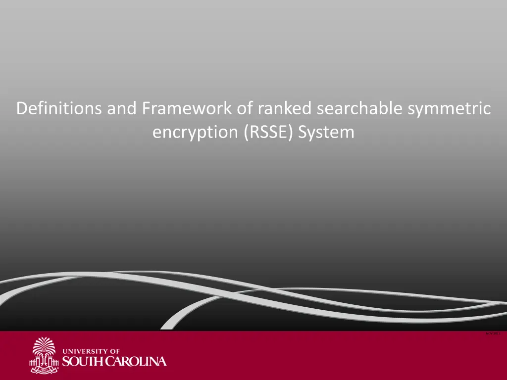 definitions and framework of ranked searchable