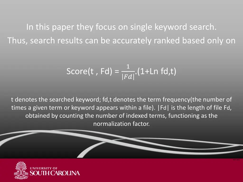 in this paper they focus on single keyword search