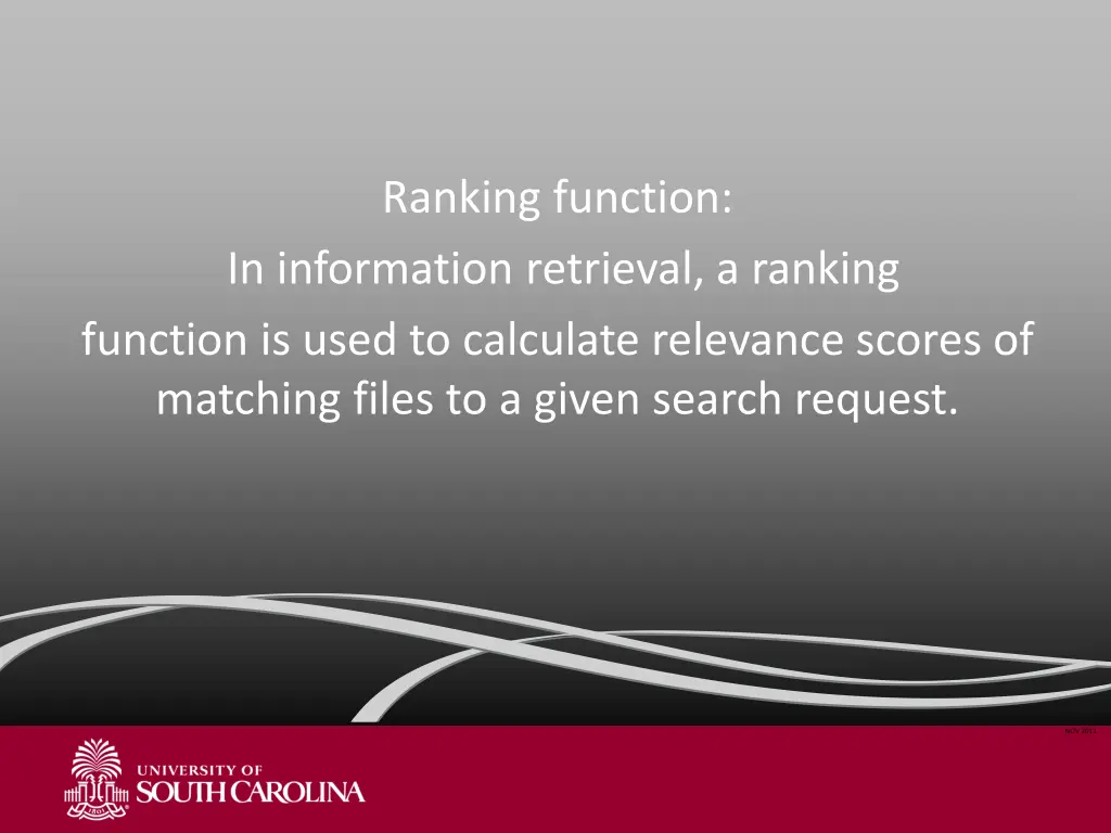 ranking function in information retrieval