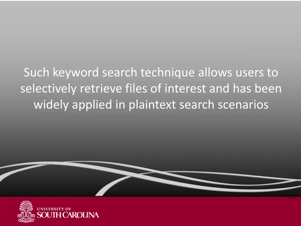 such keyword search technique allows users