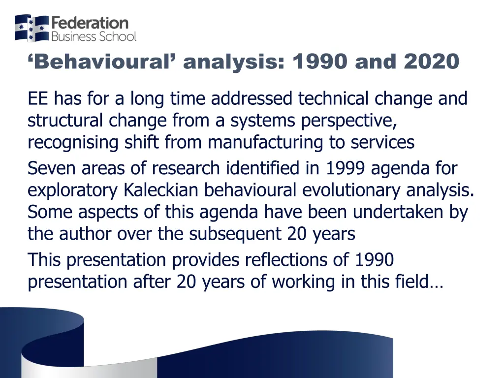 behavioural analysis 1990 and 2020 1