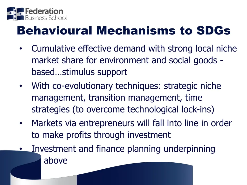behavioural mechanisms to sdgs 1