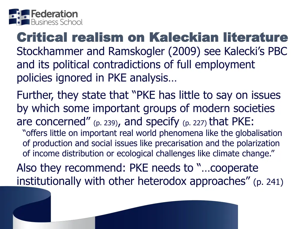 critical realism on critical realism on kaleckian 4