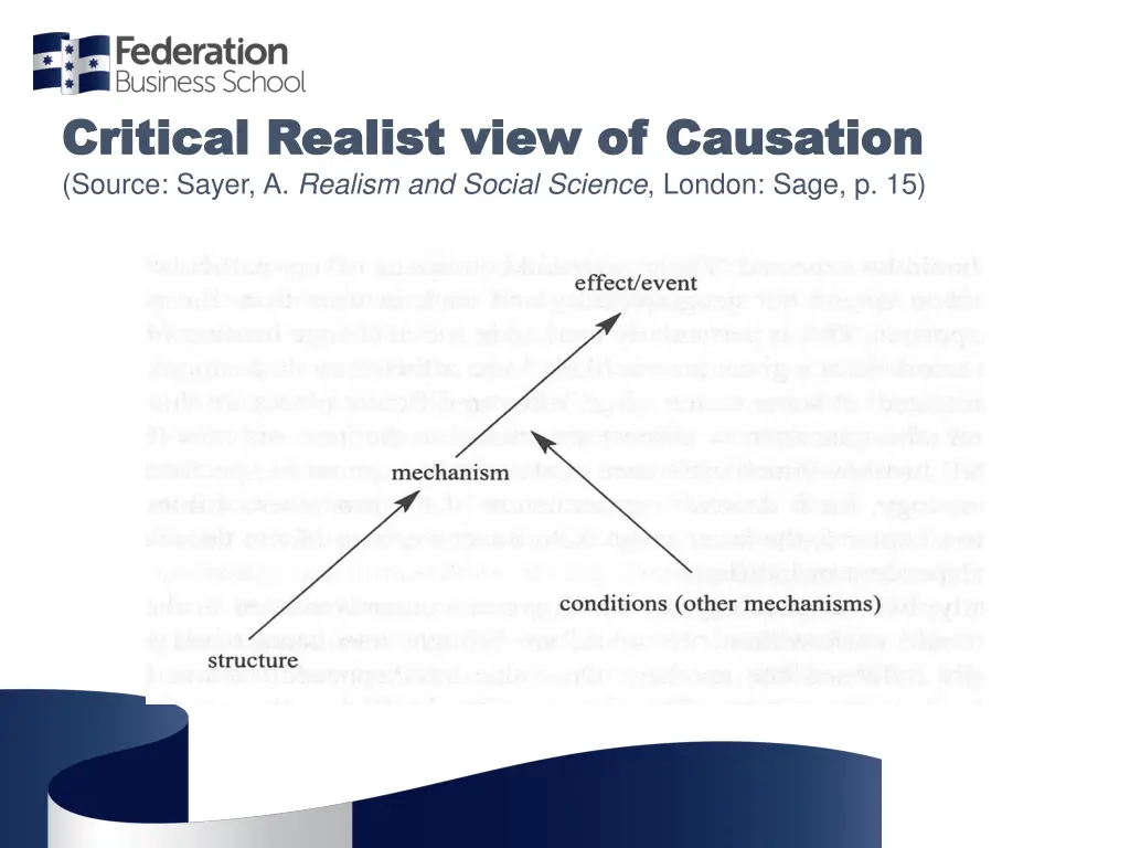 critical realist view of causation critical