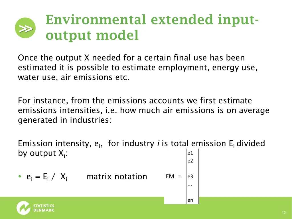 environmental extended input output model