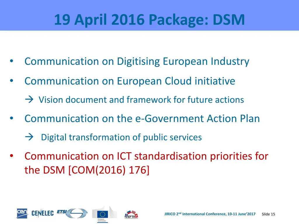 19 april 2016 package dsm