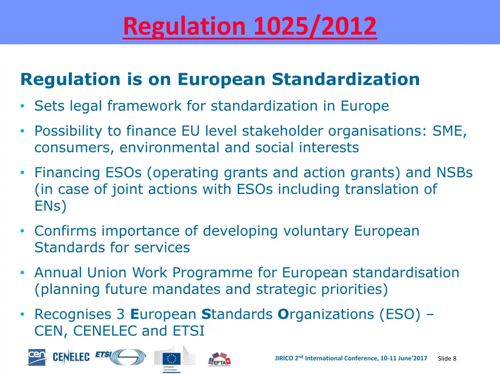 regulation 1025 2012