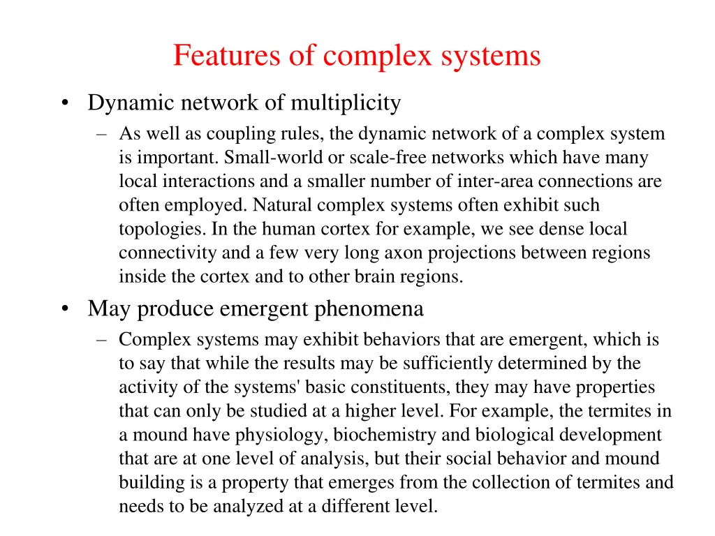 features of complex systems 1