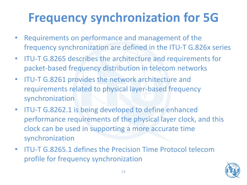 frequency synchronization for 5g