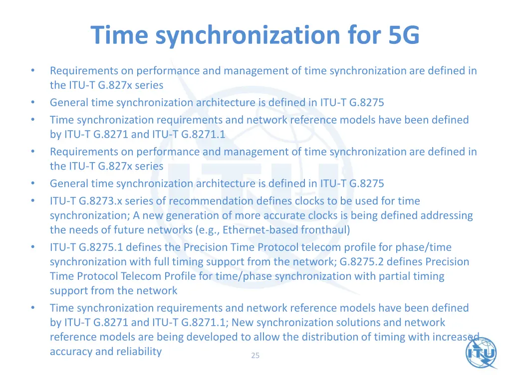 time synchronization for 5g