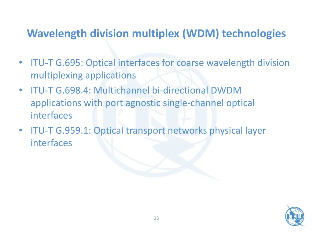 wavelength division multiplex wdm technologies