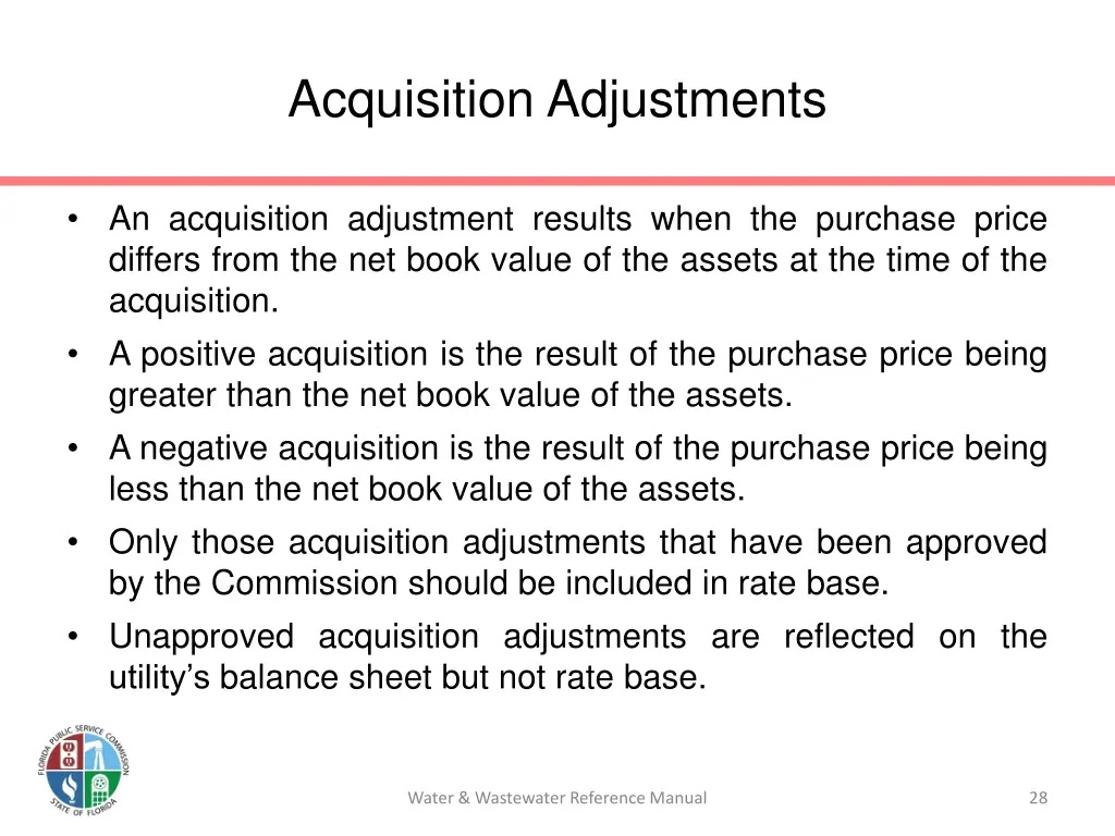 acquisition adjustments