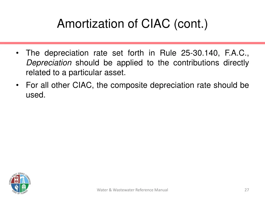 amortization of ciac cont