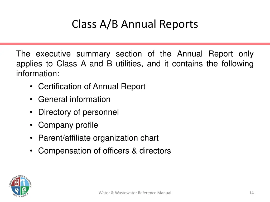 class a b annual reports