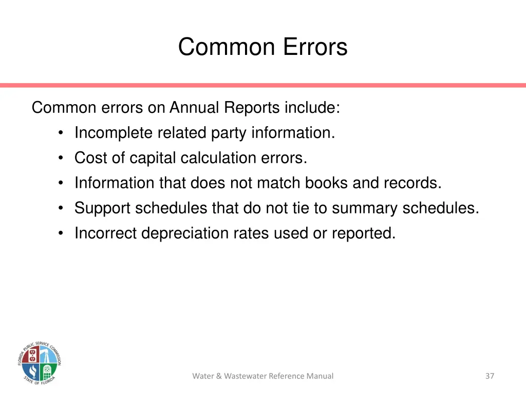 common errors