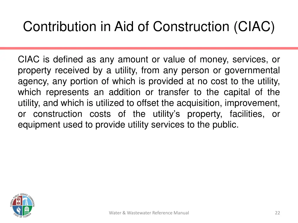 contribution in aid of construction ciac
