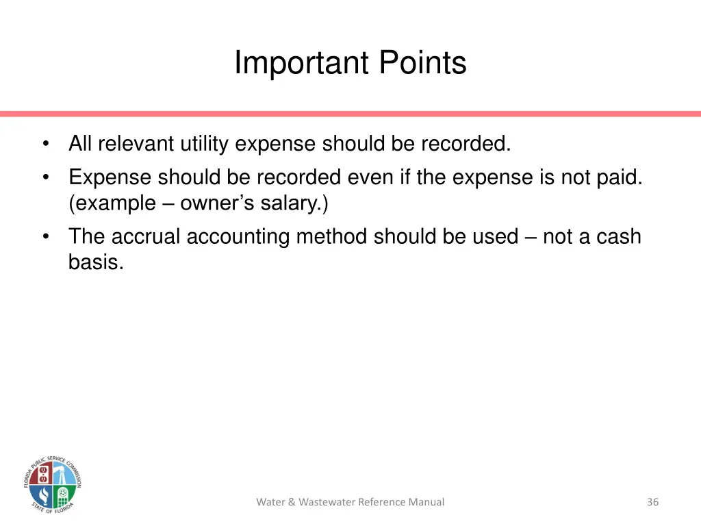 important points