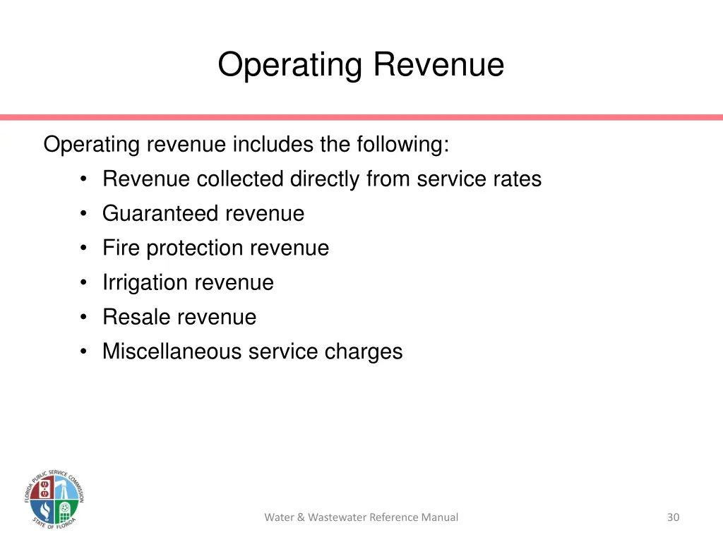 operating revenue