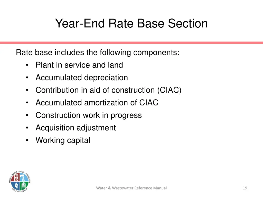 year end rate base section