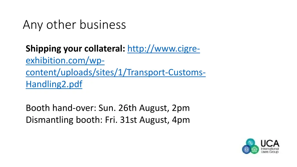 any other business