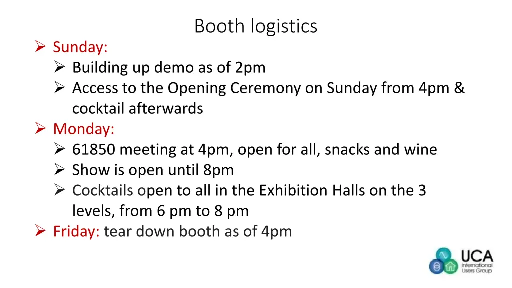 booth logistics