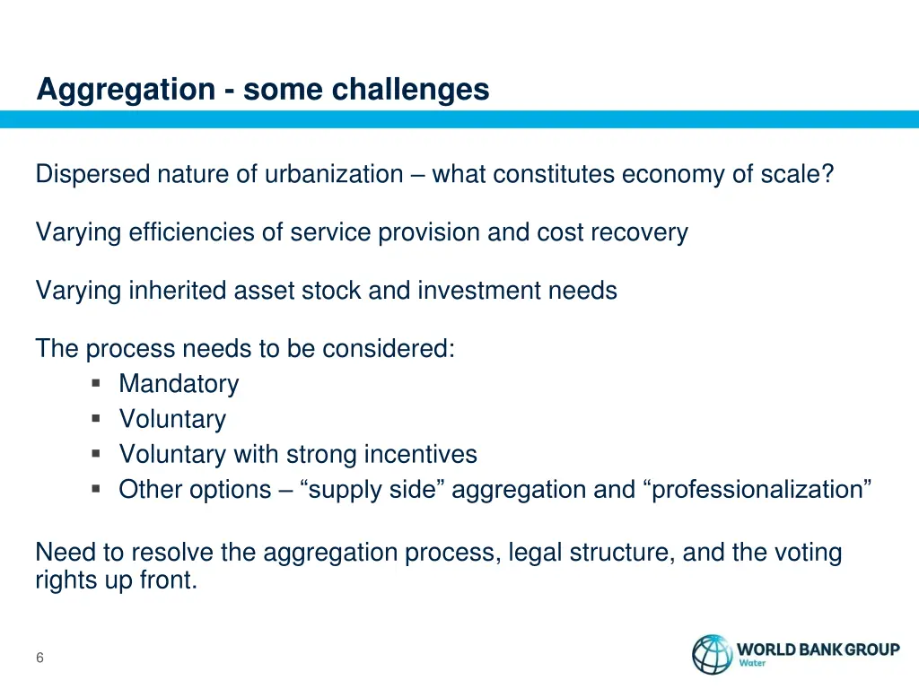 aggregation some challenges
