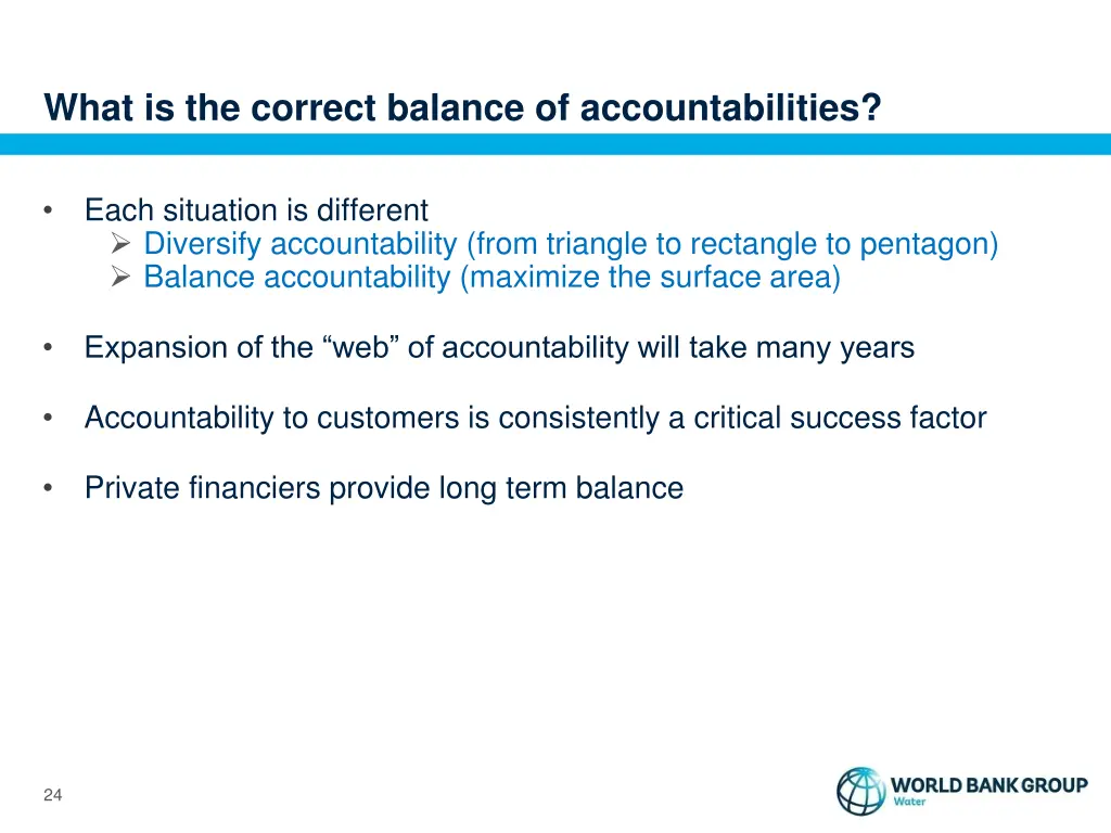 what is the correct balance of accountabilities
